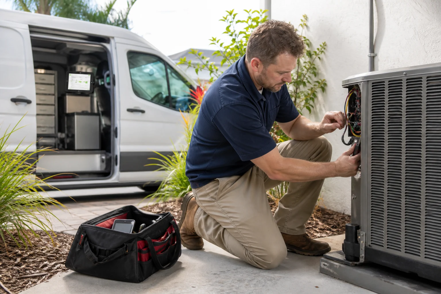 A North Florida HVAC professional focuses completely on the skilled work he does best.